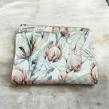 Watercolour Blush Protea Blooms Swaddling Baby Blanket
