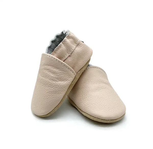 Genuine Leather Beige Soft Moccasin