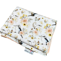 Karri Kookaburra Snuggling Minky Fleece Blanket