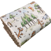Friends playing in the Forest Snuggling Sherpa Fleece Rug