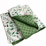 Wattle Leaves Watercolour Prelaminated Minky Waterproof Snuggle Blankets