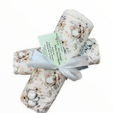 Aussie Baby Animals - Cream Tote Bag Blanket and Bib/Burp  - Newborn Gift Sets