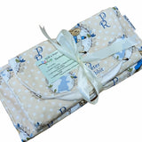 Mr Rabbit Beige Nappy Wallet Snuggle Blanket Bib Newborn Sets Large Print Newborn Set