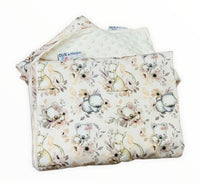 Aussie Baby Animals - Cream Tote Bag Blanket and Bib/Burp  - Newborn Gift Sets