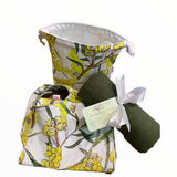 Yellow Wattle Babies Swaddling Wrap Waterproof Tote Bag and Bib Burp Set