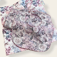 Laura Florals Nappy Clutch blanket Bib Set