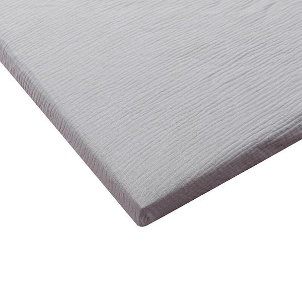 Organic Muslin Cotton Fitted Cot Sheets - Grey
