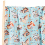 Forrest Friends Teal Bamboo Cotton Swaddle Wrap