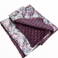 Lilly Floral Prelaminated Minky Waterproof Snuggle Blankets