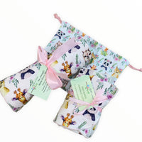 Heather Newborn Baby Gift Set with Snuggling Blanket Bib Burp Set and Waterproof Tote Bag