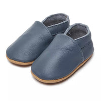 Genuine Leather Moccasins Navy