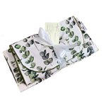 Silver Dollar Eucalyptus Nappy Wallet Bib Blanket Newborn Sets