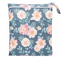 Floral Teal MCN Travel Waterproof Tote Bag