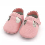 Genuine Leather Pink  T Bar Shoe