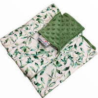 Wattle Leaves Watercolour Prelaminated Minky Waterproof Snuggle Blankets