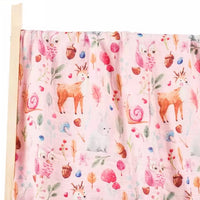Woodland Critters Pink Bamboo Cotton Swaddle Wrap