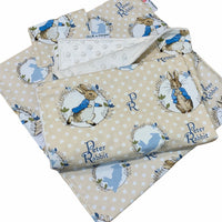 Mr Rabbit Beige Nappy Wallet Snuggle Blanket Bib Newborn Sets Large Print Newborn Set