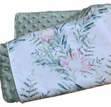 Protea Bouquet- Pastel Minky Blanket